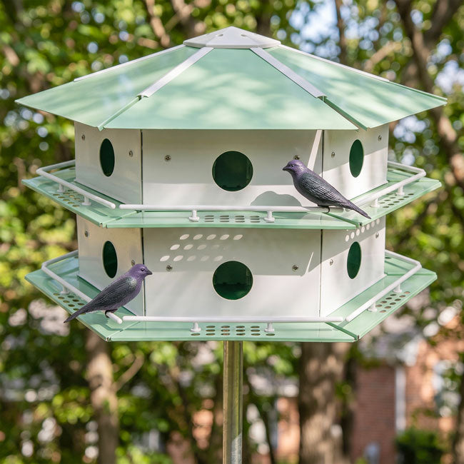 Aluminum Two-Story Martin House & Pole Kit, 12 Room – Best Purple