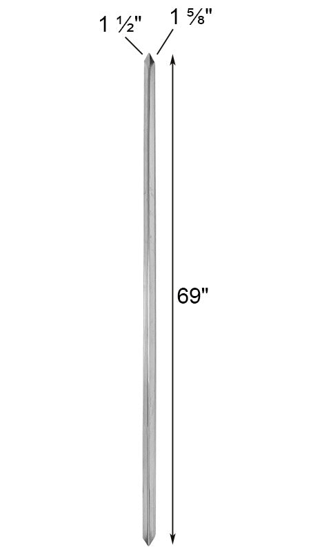 S&K Replacement A Section for 15' Triangular Poles, 69"L