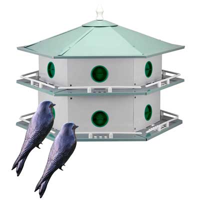 Heath 12-Room Deluxe Purple Martin House & Decoys