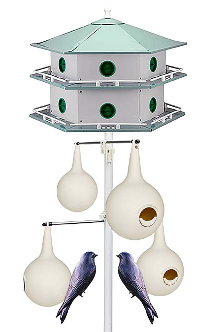Heath 12-Room Deluxe Purple Martin House, Gourds, & Decoys