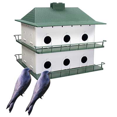 Heath 12-Room Two-Story Purple Martin House & Decoys