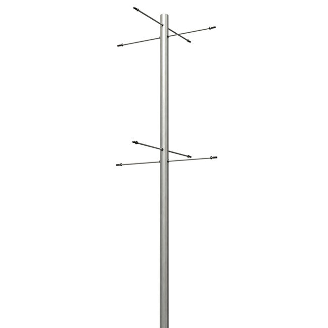 Wild Bird Lover's Aluminum Pole for 8 Gourds, 4 Over 4
