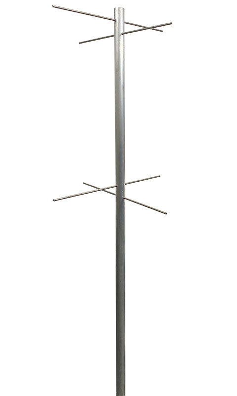 Heath Aluminum Gourd Pole for 8 Gourds, 4 Over 4