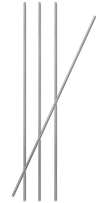 Heath Gourd Replacement Hanging Rods, 20", 4 Pack