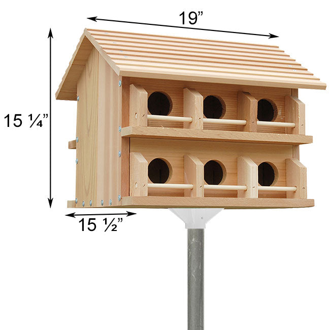 Heath Cedar Purple Martin House, Round Entrance Holes