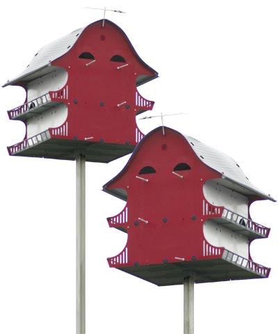 S&K Dual Purple Martin Barns, Expandable Option, 28 Rooms