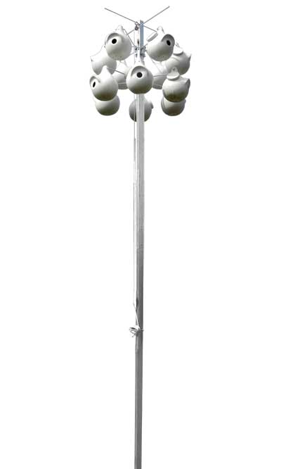 Troyer's Deluxe Gourd Rack with 12 Crescent SREH Gourds