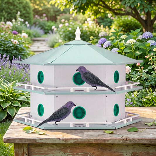 Heath 12-Room Deluxe Purple Martin House & Decoys