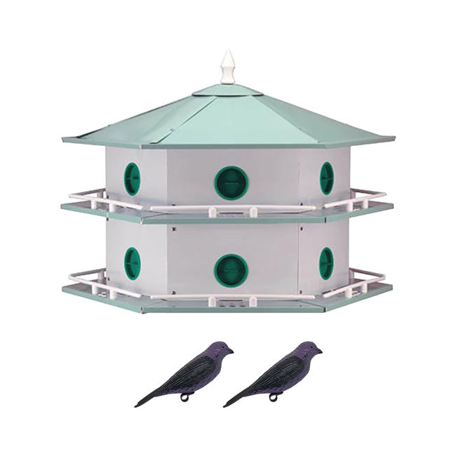 Heath 12-Room Deluxe Purple Martin House & Decoys