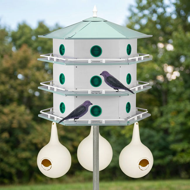 Heath 18-Room Deluxe Purple Martin House & Gourds Kit