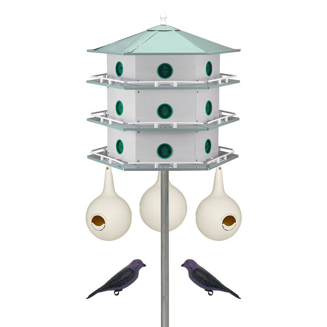 Heath 18-Room Deluxe Purple Martin House & Gourds Kit