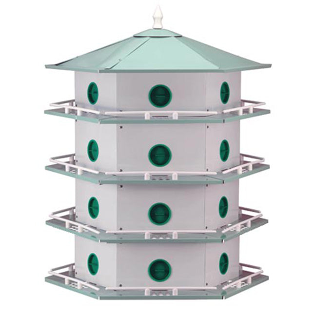 Heath 24-Room Deluxe Purple Martin House with Decoys