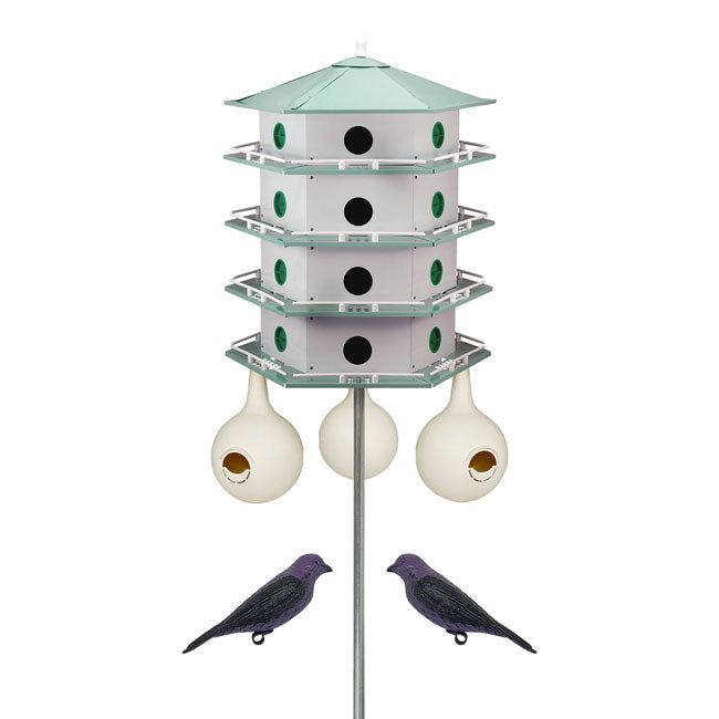 Heath 24-Room Deluxe Purple Martin House & Gourds Kit