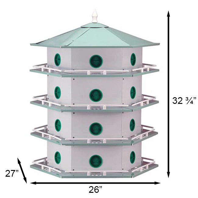 Heath 24-Room Deluxe Purple Martin House & Gourds Kit