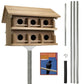 Heath Cedar Round Entry Purple Martin House Package