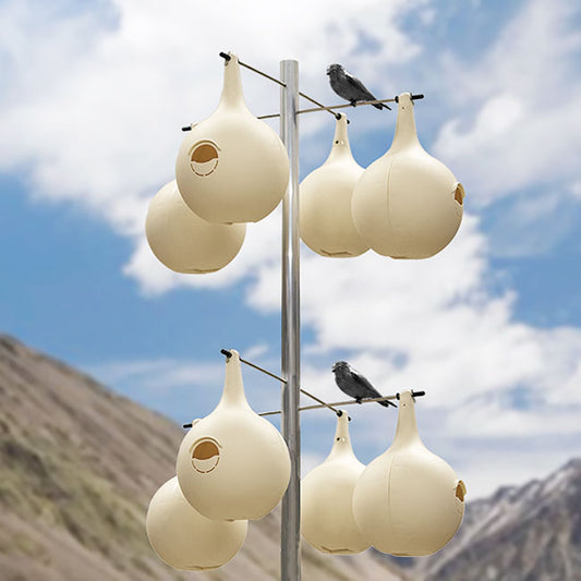 Two-Piece Martin Gourds and Pole, 4 Over 4, by Prime Retreat