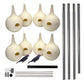 Two-Piece Martin Gourds and Pole, 4 Over 4, by Prime Retreat
