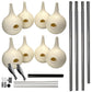 Two-Piece Martin Gourds and Pole, 4 Over 4, by Prime Retreat