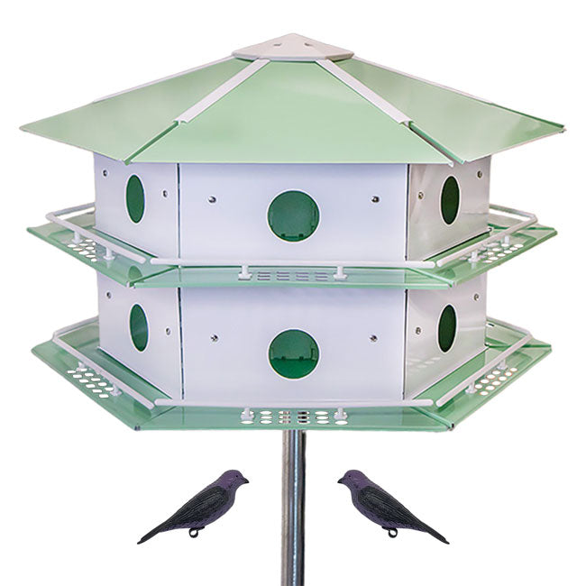 Aluminum Two-Story Martin House & Pole Kit, 12 Room