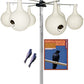 Purple Martin Gourds with Hanging Bracket and Pole Kit