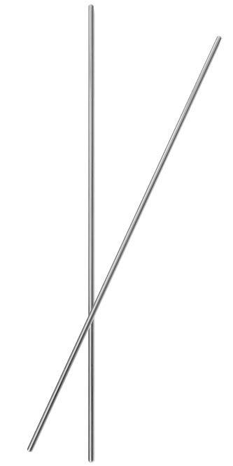 Heath Gourd Replacement Hanging Rods, 20", 2 Pack