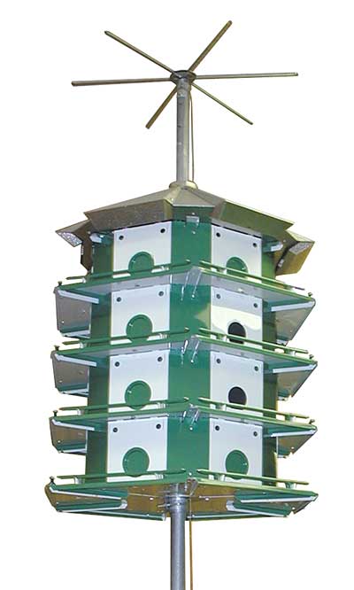 Trio Purple Martin Castle Safety System with Pole, 24 Room